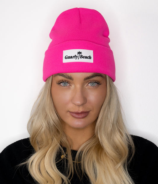 Fold Beanie | Hot Pink